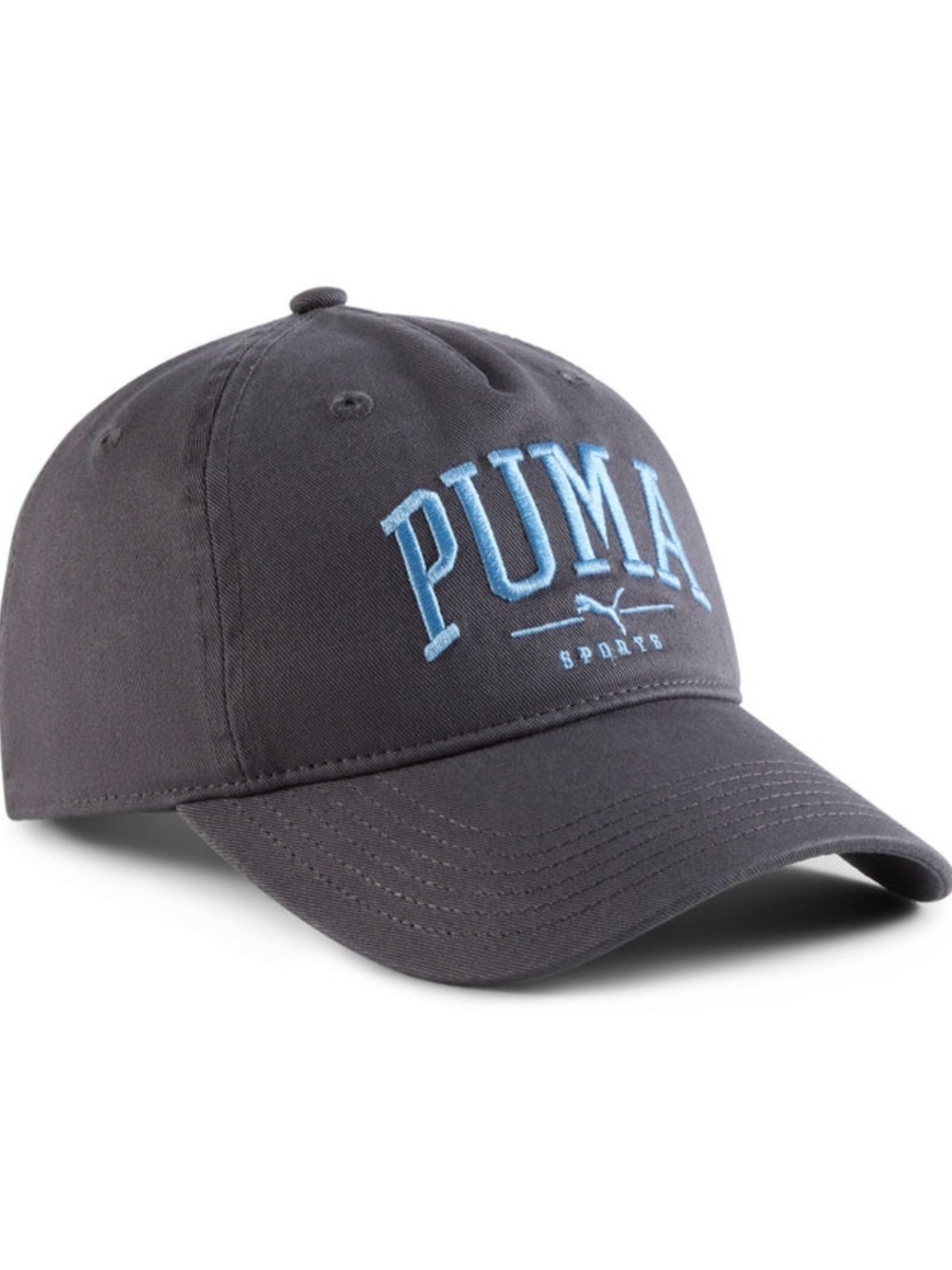PUMA Womens Dark Grey with LIGHT BLUE Logo Sports Cap 🧢⚡